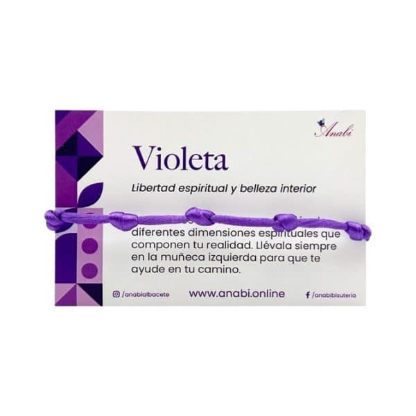 Pulsera de ayuda violeta a la venta en anabi.online